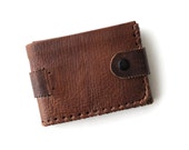 Men's Leather Wallet / Trifold / Rugged Rustic Hide / 1960's Vintage for Him / Rustic Country Western - almondtreevintage