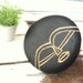 black vintage bowl- african home decor- napkin holder- black wood interior- Ethnic mask- gift for her-1980s