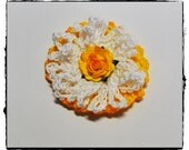 Bright yellow crochet embellishment
