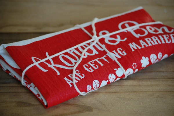 Wedding Tea Towel Sample