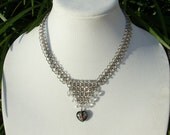 Tie Dyed Heart Chainmail Necklace