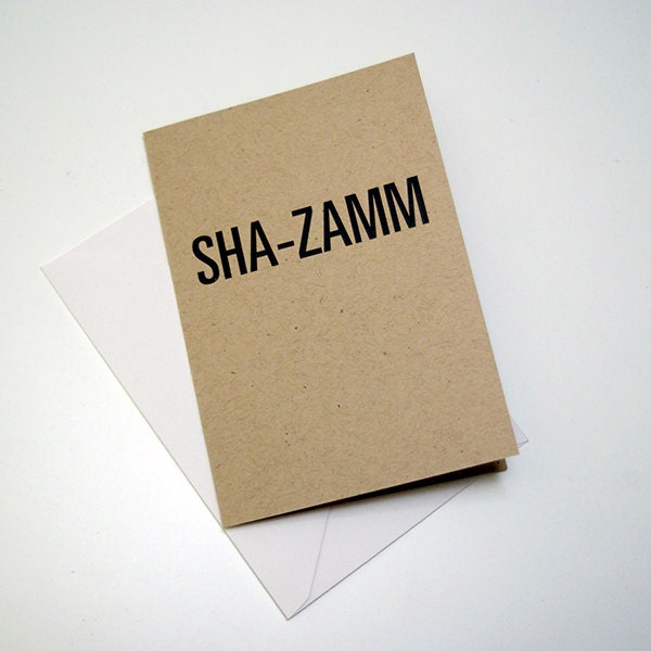 Sha-Zamm Greeting Card - Ice Breaker Card - Small Greeting Card