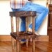 Rustic Wooden Bar Stool With Shelf
