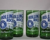 Drinking Glasses - Recycled Beer Bottle - Rolling Rock - 8 oz.