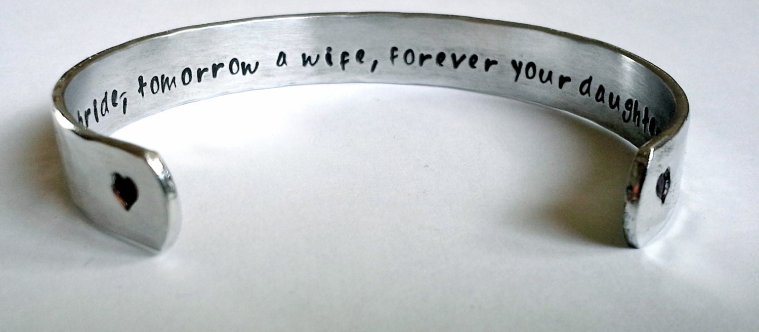 Mother of the bride bracelet cuff