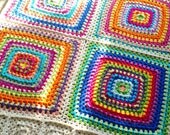 BabyLove Brand Four Square Blanket - Couch/Throw/Bed 50"x68" Custom color/size - Fall color, pastel