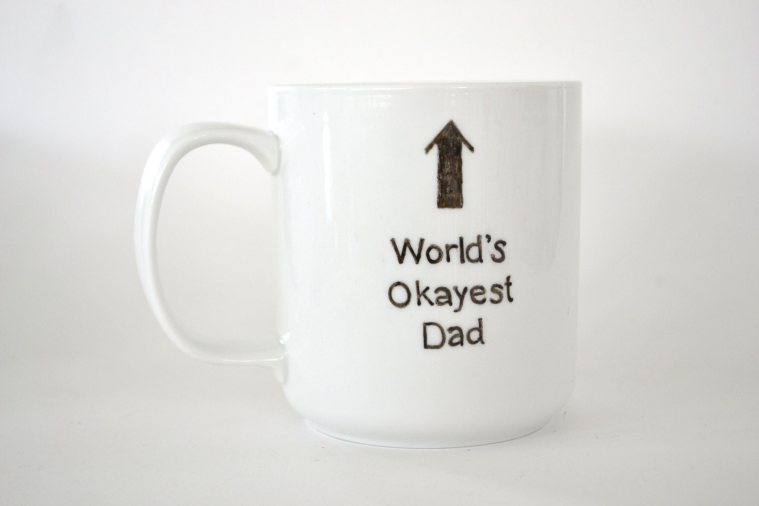 World's Okayest Dad Father's Day Mug - Reclaimed Mug for Dad