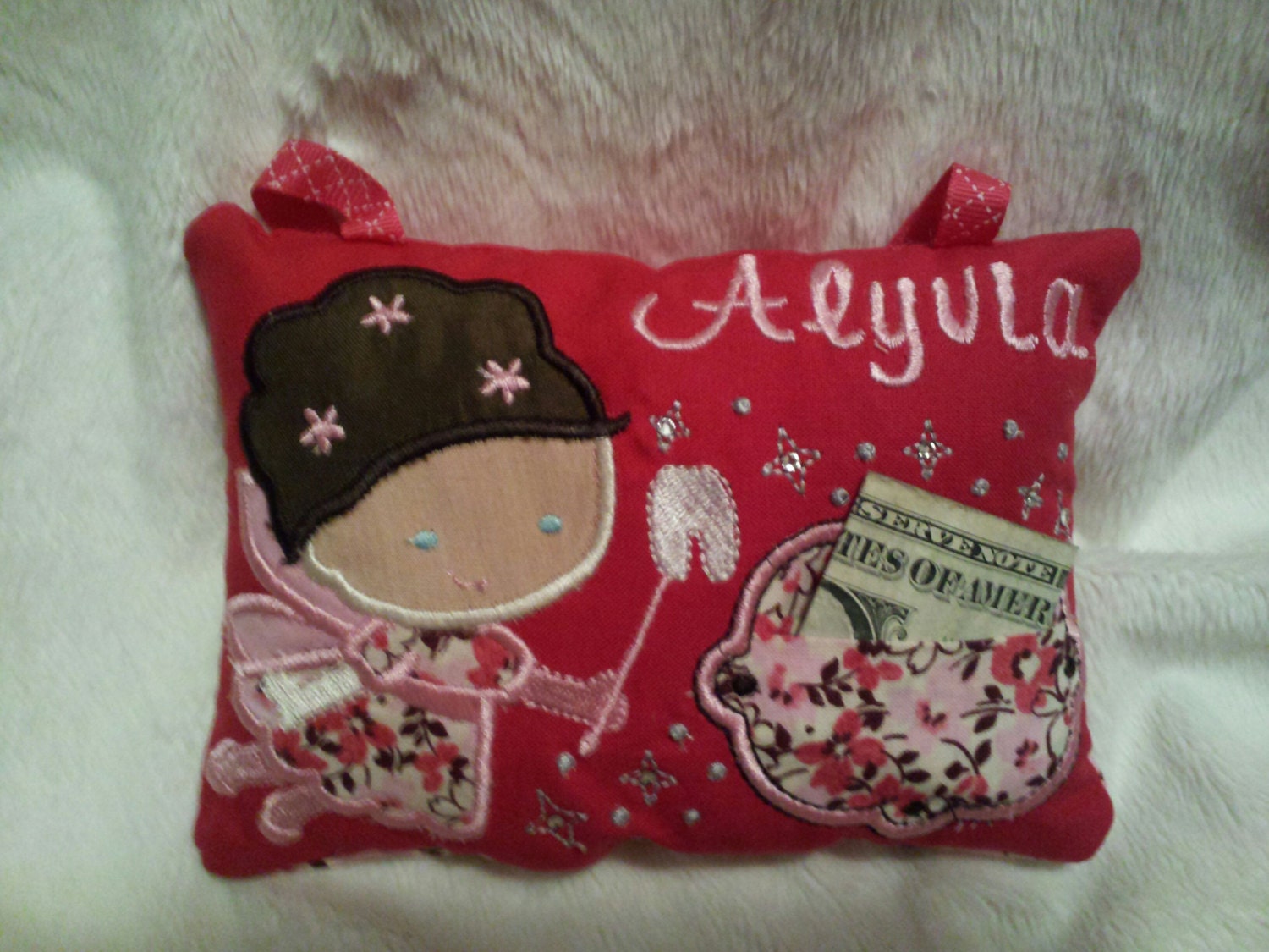 Personalized Finished Tooth Fairy Pillow