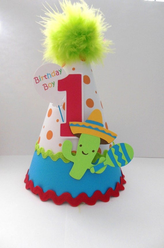Lil' Fiesta Time - Cinco de Mayo - Birthday Party Hat - Personalized Il_570xn