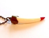 Bloody Vampire Fang Necklace Handmade Vampire Graduation Gift Free US Shipping