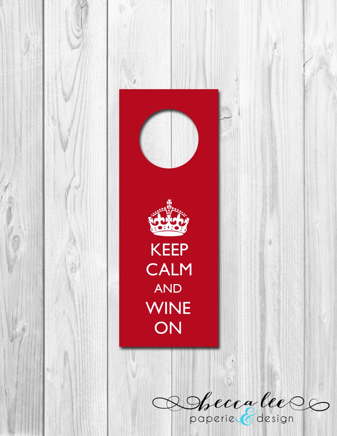 Wine Tags - Keep Calm and Wine On - DIY - Printable Il_170x135