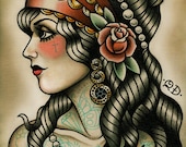 Gypsy Tattoo Art Print
