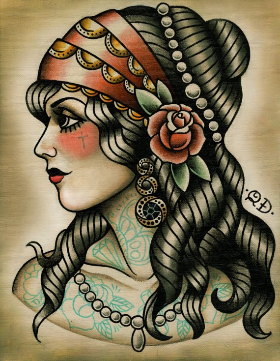 Gypsy Tattoo Art Print