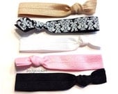 Light Pink Damask Hair Tie Set