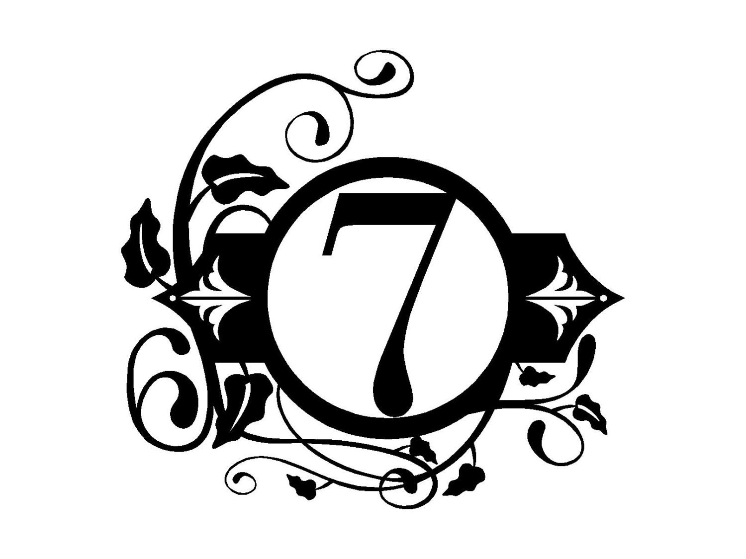 House Number Address Metal Sign - 1 Digit House Number