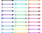 Digital Arrow Clipart - INSTANT DOWNLOAD, Digital Arrows, Small Commercial Use, Scrapbook, Rainbow, Colorful Arrows, Printable Arrows CA34