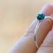 Dioptase Engagement Ring - Green emerald Sterling silver Ring - RARE