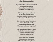 Granddaughter Poem Personalized Love Poem 8 X 10 Print INSTANT Download