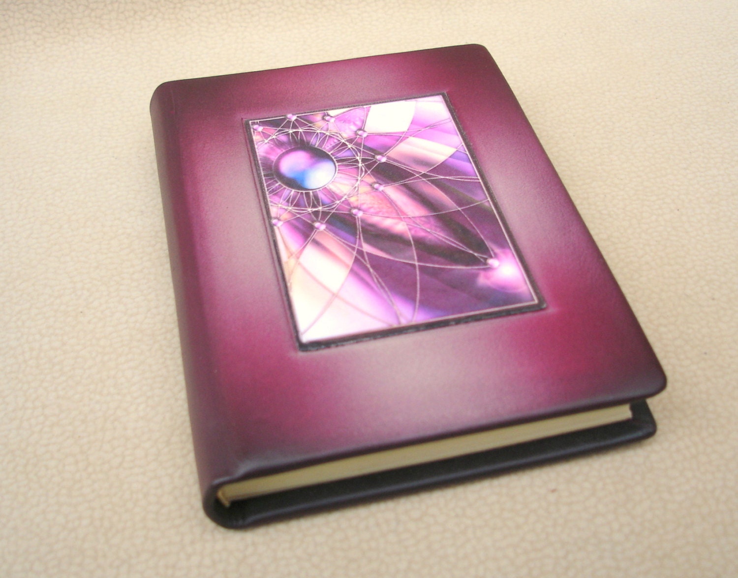 Leather Journal Notebook Blank Book Burgundy Leather Pocket Size