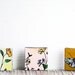 Mothers Day Art For Her.  Tiny Spring Flowers in Yellow.  Original Oil Painting.  Floral WallPaper Series 5.