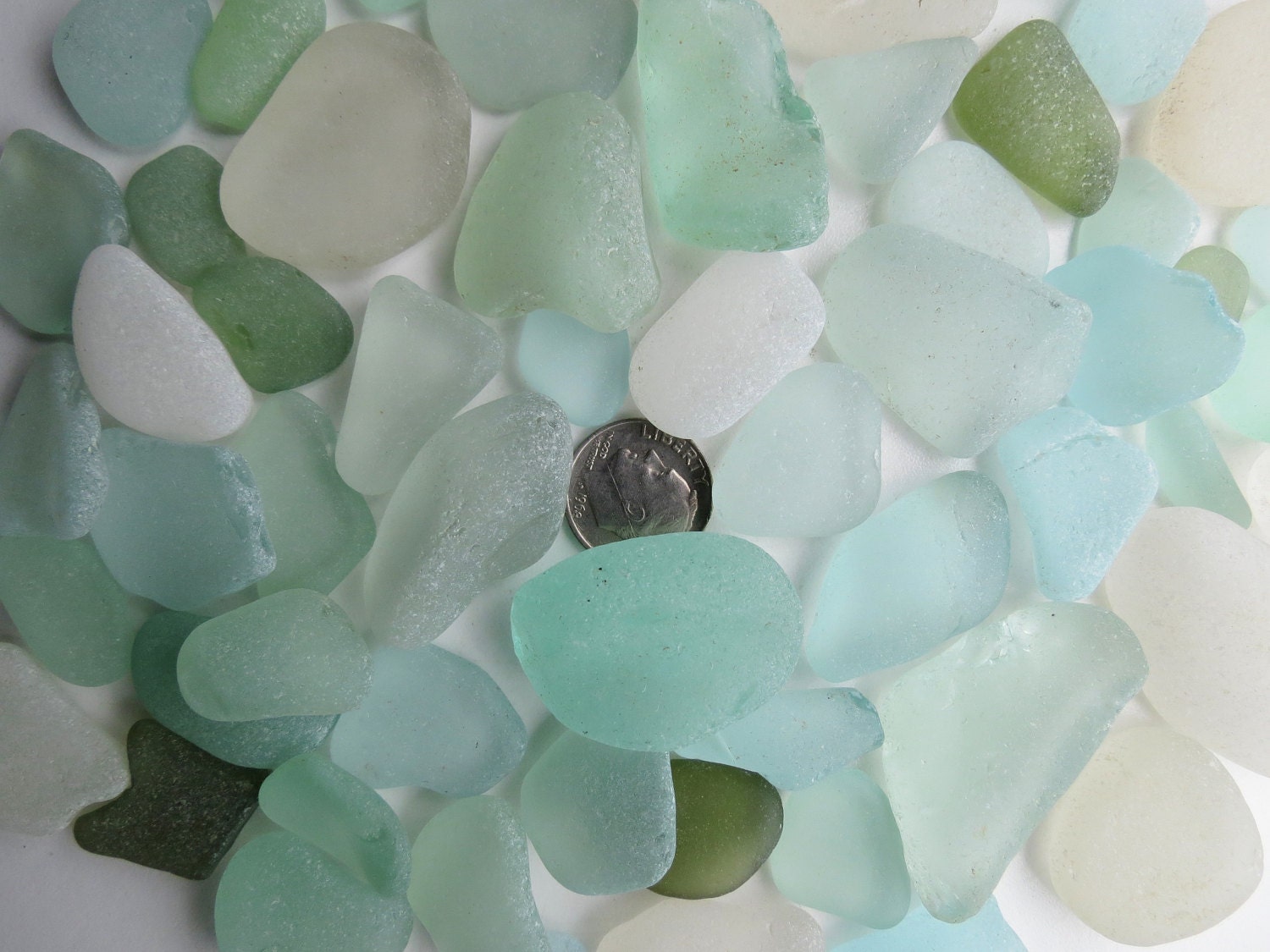 Big Large Pieces Sea Glass Bulk Beach Glass Genuine Half Pound Beach Decor Craft Quality SeaFoam Mix