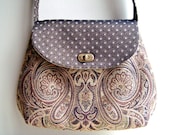 Cross Body Vintage Handbag - Fabric Bag - Handmade Bags and Purses
