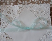 French Lace 10 inch SQUARE Paper Doilies Set of 25
