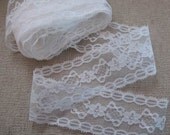 3.5 Yards Vintage Lace Trim Chantilly White