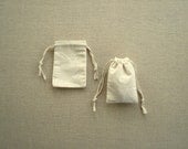 3 x 4 qty. 10 Best Cotton Muslin bags, double drawstring