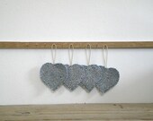 RUSTIC ornament heart, eco friendly gift wrapping hearts, handmade accessory