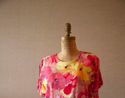 1990s Short Sleeve Floral Print Tee