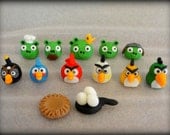 Angry Birdies fondant toppers (full set)