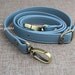 46 inch Synthetic Leather Crossbody Tote Purse Strap in Dusty Blue