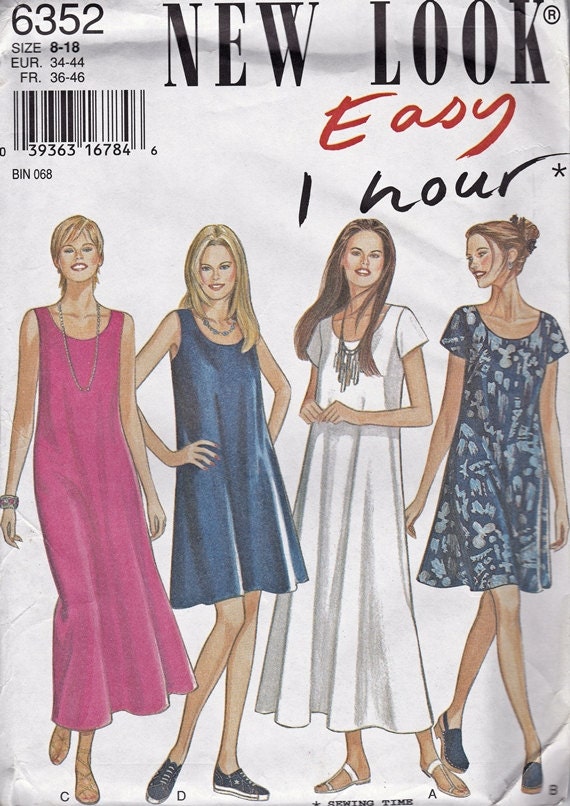 New Look 6352 Sundress Pattern, UNCUT