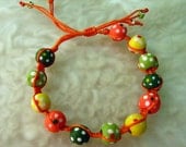 Shambala bracelet. wooden beads macrame bracelet.