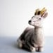Woodland Deer with antlers cute and kitsch figurine