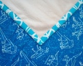 Flannel & Minky Toddler Baby Boy Blanket Quilt Blue Dinosaur Constellations and peace signs, ready to ship