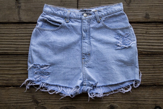 Light Wash High Waisted Shorts
