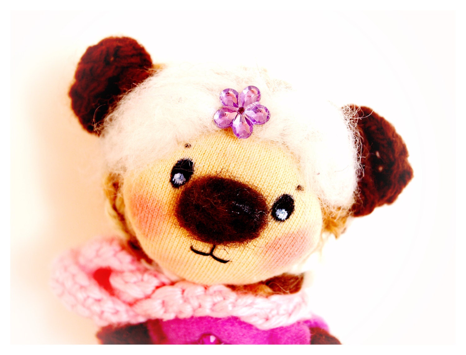 Stuffed teddy bear, stuffed bear, teddy bear, stuffed toy, miniature, handmade