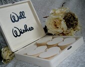 Customized Wedding Guest Book Alternative Shabby Chic Rustic Advice for Bride & Groom Well Wishes Wooden Hearts Wedding Favors