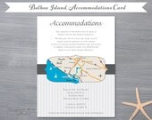 Custom Wedding Map & Accommodations Card - Invitation or Save the Date - Hand-drawn Maps, Original Designs