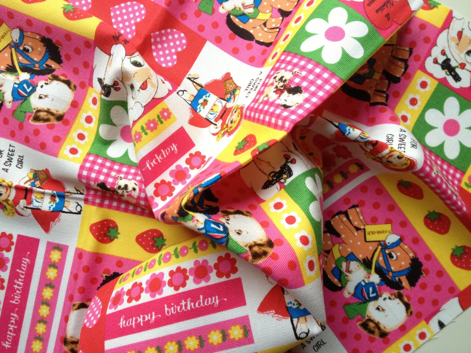 Kawaii Vintage Girly Print Fat Eighth