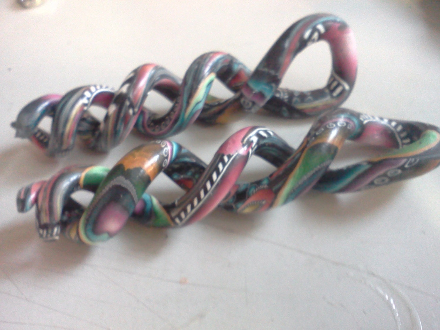 PANDORA Collection -  Multi-Colored Double Helix  - Size 4