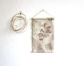 Wall Hanging - Hand stamped fabric, OOAK