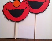 Sesame Street's Elmo Heads Set of (2) 10 " Centerpiece Picks or Hanging Decorations