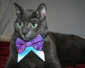 Purple Print Bow Tie