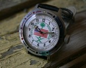 NOS  Vintage Vostok Amphibia Operation Desert Shield Automatic  31 jewels  Men's  watch 90's ussr cccp