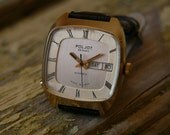Soviet watch Russian watch  Poljot Automatic 23 jewels  Men's  watchsoviet   ussr cccp Gold Plated Au 10