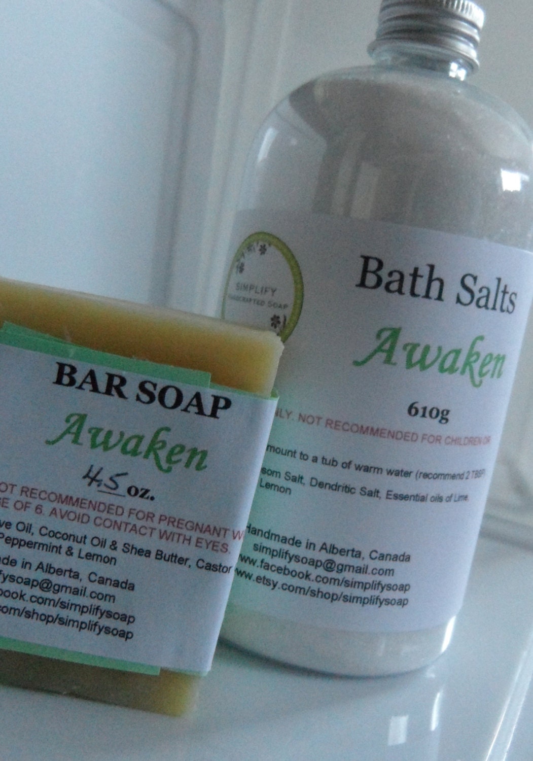 Awakening All Natural Handmade Bath Salts & Soap Bar