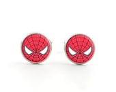 Spiderman Jewelry - Spiderman Mens Cufflinks - Gifts for Him - Gifts for Birthdays - Superhero Accessories for Men